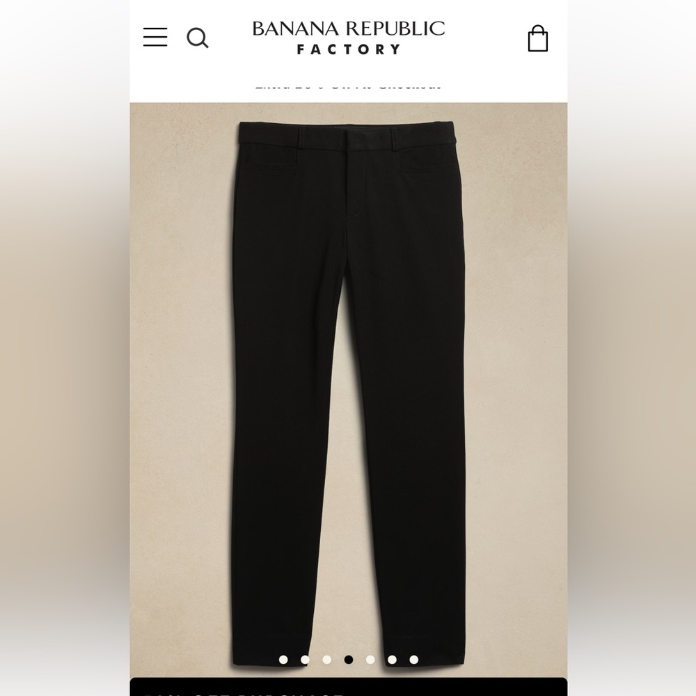 Women’s Banana Republic Sloan Curvy Fit - Size 10 Petite. Black trousers.